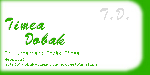 timea dobak business card