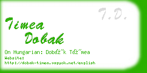 timea dobak business card